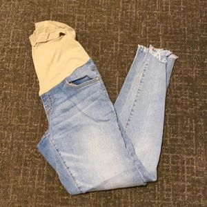 Indigo blue maternity jeans